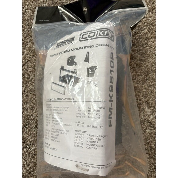 XScorpion Car Stereo Mounting Dash Kit FM-K9510P- For Ford/Lincoln/Mazda/Mercury - Picture 4 of 6